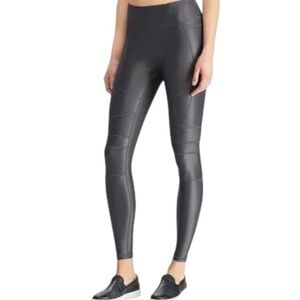 NWT Polo Ralph Lauren Performance Moto Leggings Gunmetal size Small